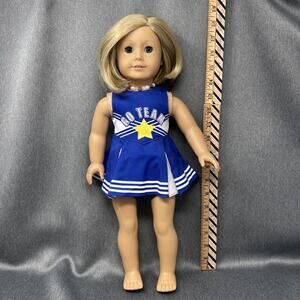 2008 American Girl Doll 18" Cheerleader Outfit Blonde Hair Freckles Sleep Eyes